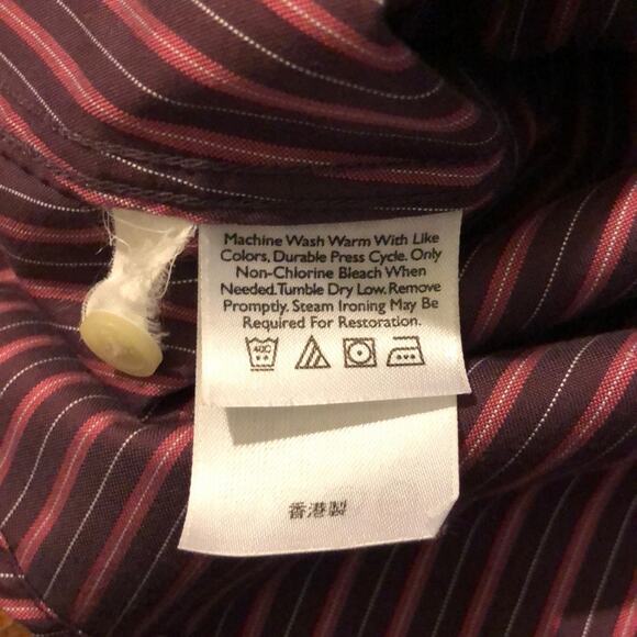 Eddie Bauer Preppy Academia Professional Wrinkle Resistant Long Sleeve Shirt - Picture 6 of 7